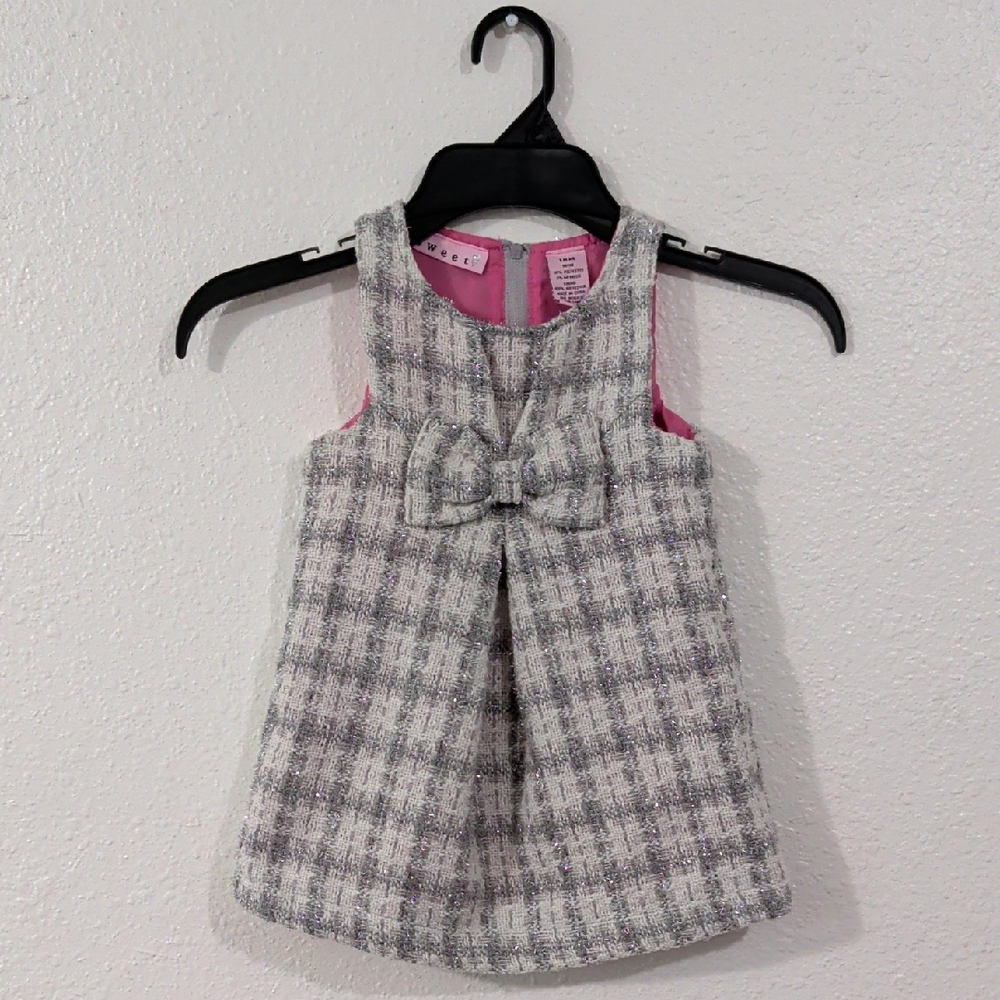 Stylish Plaid Dress With Bow